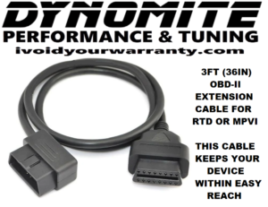 RTD OR MPVI TUNING DEVICE 3FT (36IN) OBD-II CABLE EXTENSION HARNESS