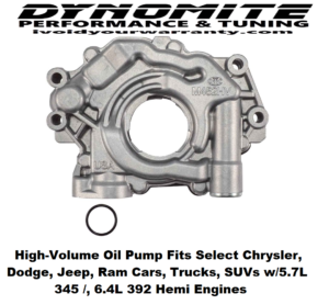 High-Volume Oil Pump Fits Select Chrysler, Dodge, Jeep, Ram Cars, Trucks, SUVs w/5.7L, 6.4L Hemi Engines