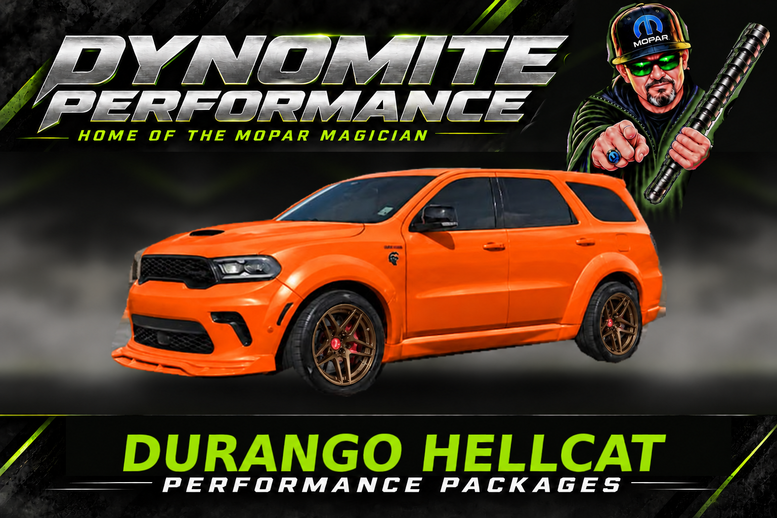 Dynomite Performance Durango Hellcat performance packages with the Mopar Magician