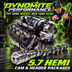 Dynomite Performance 5.7 HEMI cam and header packages with the Mopar Magician