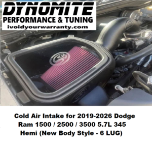 S&B Cold Air Intake for 2019-2026 Dodge Ram 1500 / 2500 / 3500 5.7L 3Hemi (New Body Style / 6-LUG )
