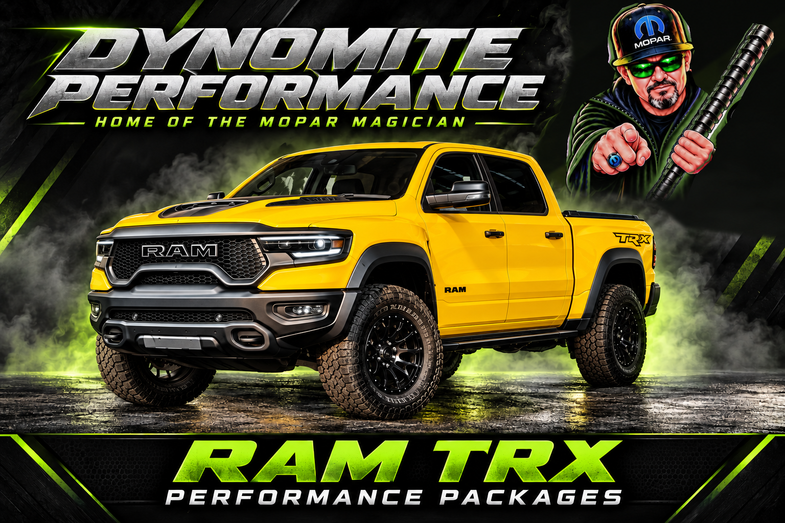 Dynomite Performance RAM TRX performance packages with the Mopar Magician