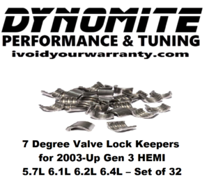 7 Degree Valve Spring Locks for 2003-Up Gen III HEMI 5.7L 6.1L 6.2L 6.4L – Set of 32